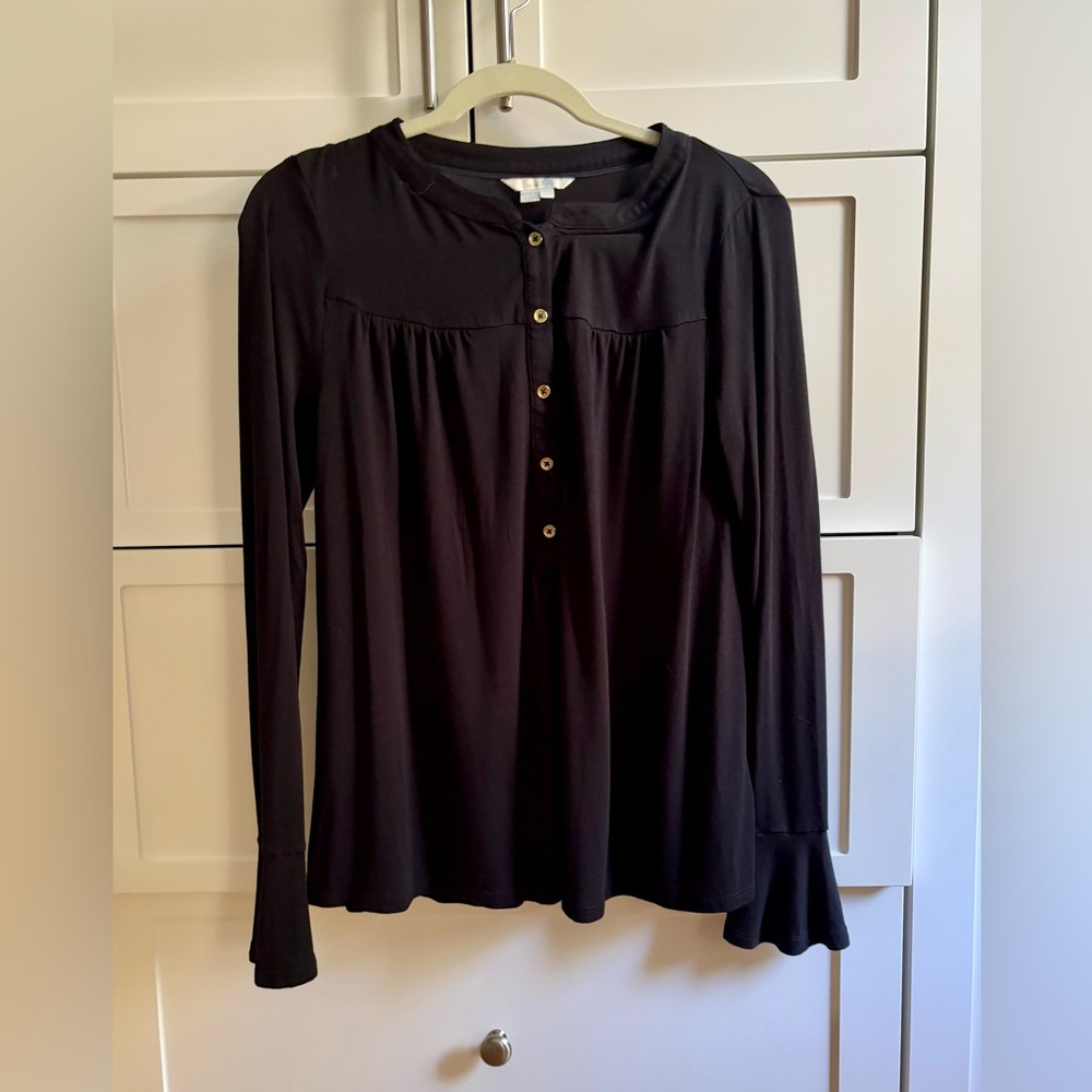 Boden Black Long Sleeve Blouse